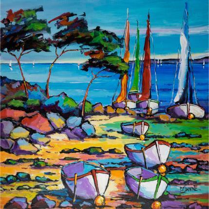 Peinture Marée basse par Cédanne | Tableau Figuratif Acrylique, Huile Marine, Paysages