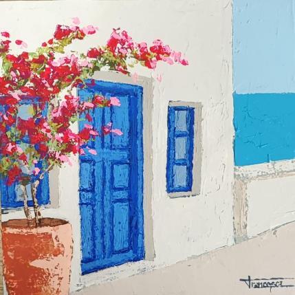 Peinture BUGANVILLA par Escobar Francesca | Tableau Figuratif Acrylique, Bois Marine