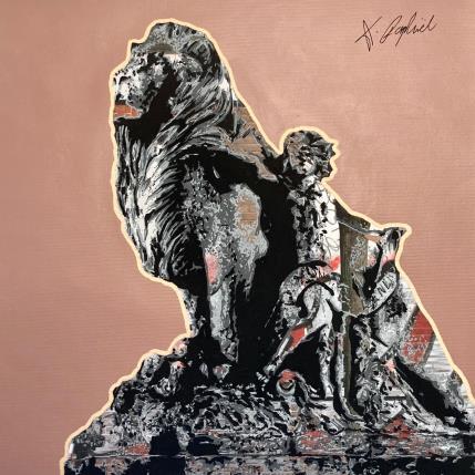 Painting 17H29 by André Raphaël | Painting Figurative Acrylic Animals, Architecture, Portrait