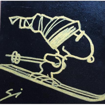 Painting Snoopy ski by Mestres Sergi | Painting Pop-art Acrylic, Graffiti Pop icons