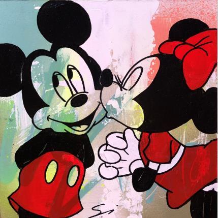 Peinture MOUSE KISS par Mestres Sergi | Tableau Pop-art Acrylique, Graffiti Icones Pop