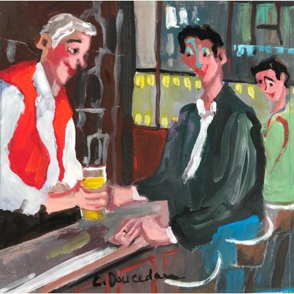 Peinture Et une pression par Doucedame Christine | Tableau Figuratif Acrylique Scènes de vie