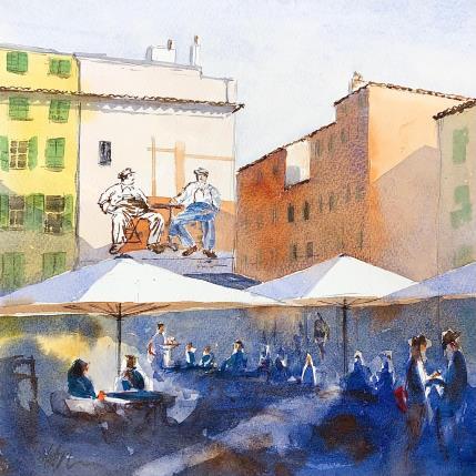 Painting Fanny, hommage à Raimu, Toulon by Jones Henry | Painting Figurative Watercolor