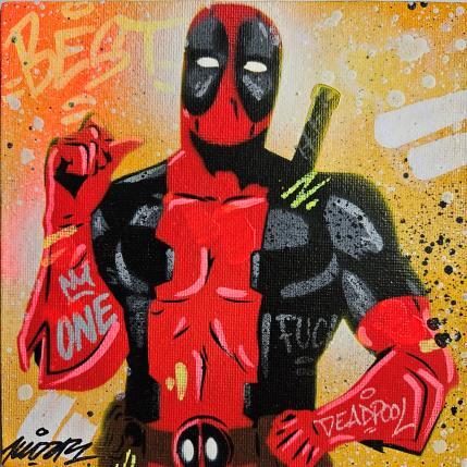 Peinture Dead Pool par Kedarone | Tableau Pop-art Acrylique, Graffiti Icones Pop