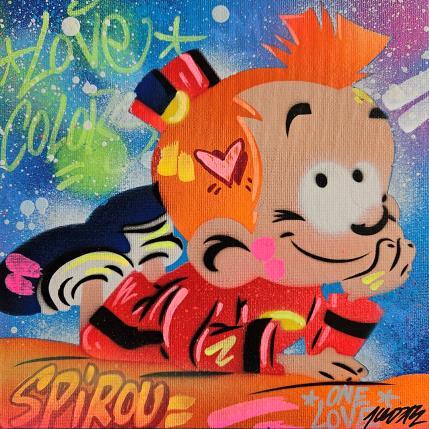 Peinture Spirou par Kedarone | Tableau Pop-art Acrylique, Graffiti Icones Pop