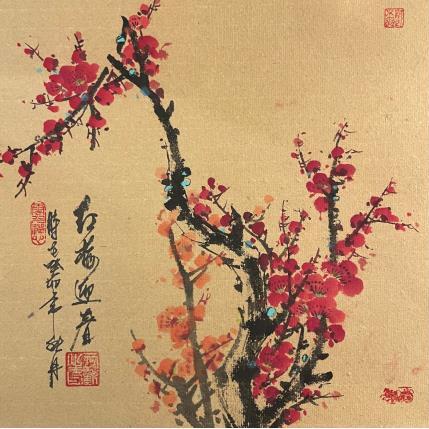 Peinture Welcoming spring  par Yu Huan Huan | Tableau Figuratif Encre Nature