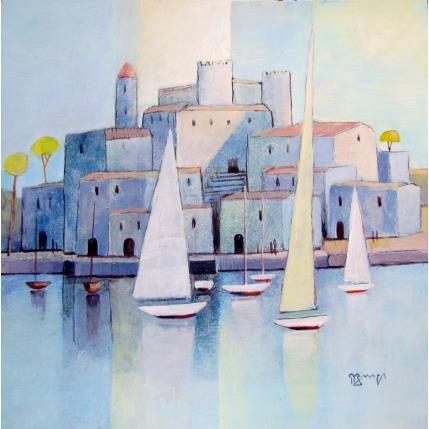 Peinture AN146  LE CHÂTEAU par Burgi Roger | Tableau Figuratif Acrylique