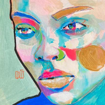 Peinture Conversations Silencieuses :Rienadire par Coco | Tableau Figuratif Acrylique Portraits