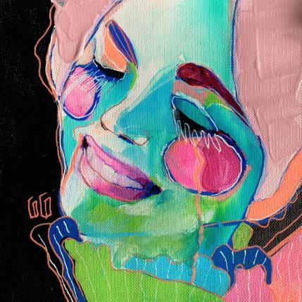 Peinture Conversations Silencieuses : Elleseule par Coco | Tableau Figuratif Acrylique Portraits