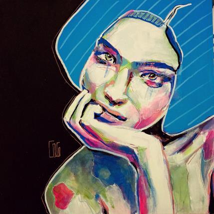 Peinture Conversations Silencieuses : Pourquoipas par Coco | Tableau Figuratif Acrylique Portraits