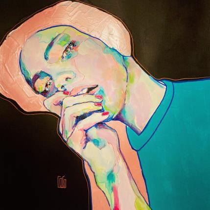 Painting Conversations Silencieuses: Tansuspendu  by Coco | Painting Figurative Acrylic Portrait