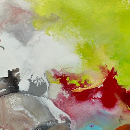 Peinture L'horizon des couleurs par Han | Tableau Abstrait Acrylique, Collage Nature