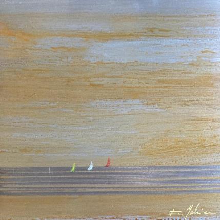 Peinture Plage du Lido 2 par Mahieu Bertrand | Tableau Art Singulier Métal Marine, Paysages