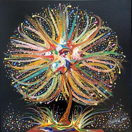 Peinture Transmission du bonheur par Fonteyne David | Tableau Figuratif Acrylique Minimaliste