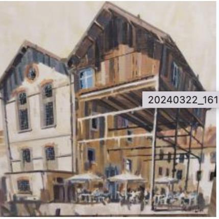 Peinture PLACE COLMAR par Heaton Rudyard | Tableau Figuratif Acrylique, Huile