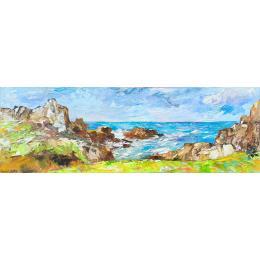 Pintura île d'Ouessant por Novokhatska Olga | Pintura Figurative Oil Landscapes, Nature