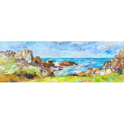 Peinture île d'Ouessant par Novokhatska Olga | Tableau Figuratif Huile Nature, Paysages