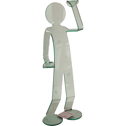 Sculpture Flexo Be Happy FLW par Zed | Sculpture Figuratif Plexiglas Minimaliste