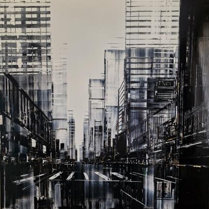 Peinture Stampede par Rey Julien | Tableau Figuratif Feuille d'or, Laque Urbain