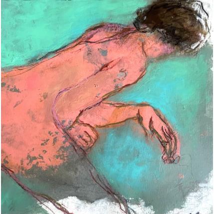 Peinture Rose Eventail par Kerbastard Béatrice | Tableau Figuratif Acrylique, Fusain, Huile, Pastel Nu