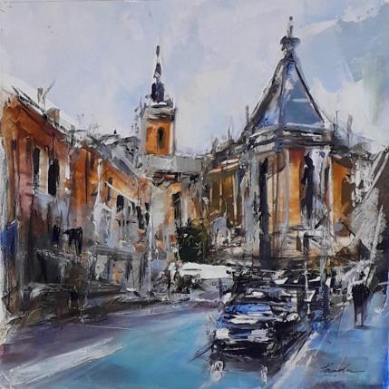 Peinture LA BASILIQUE ST MARTIN par Poumelin Richard | Tableau Figuratif Acrylique, Huile Architecture