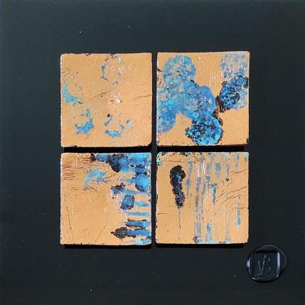 Peinture Cancun par Bauquel Véronique | Tableau Abstrait Bois Minimaliste