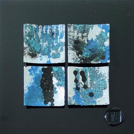 Peinture Pia Pia par Bauquel Véronique | Tableau Abstrait Bois Minimaliste