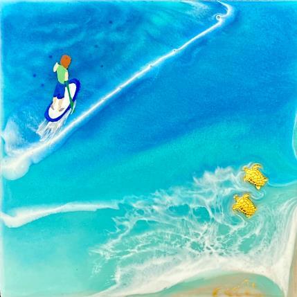 Peinture Calmes ilots par Aurélie Lafourcade painter | Tableau Figuratif Acrylique, Résine Marine, Paysages, Scènes de vie