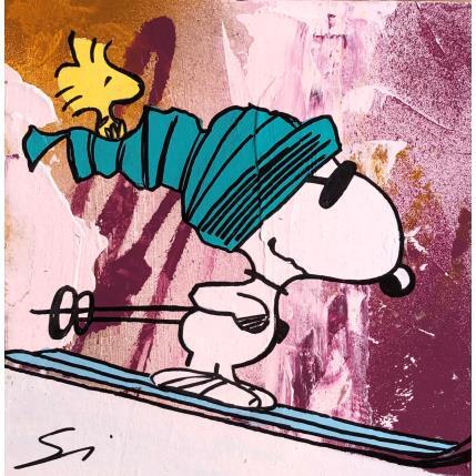 Peinture GO DOWN SNOOPY par Mestres Sergi | Tableau Pop-art Acrylique, Graffiti Icones Pop