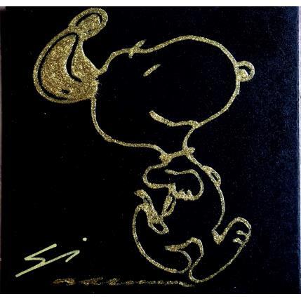 Peinture RUM IN GOLD SNOOPY par Mestres Sergi | Tableau Pop-art Acrylique, Graffiti Icones Pop