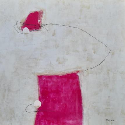 Painting abstract white D 51 by Wilms Hilde | Painting Abstract Acrylic, Gluing