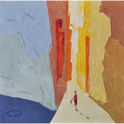 Painting La femme en rouge by Tomàs | Painting Abstract Oil Life style, Pop icons, Urban