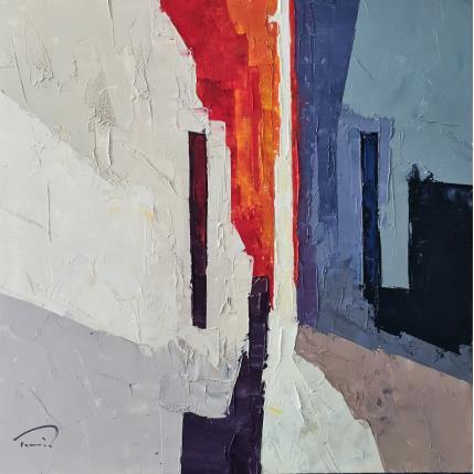 Peinture Nuances d'orange par Tomàs | Tableau Abstrait Huile Urbain