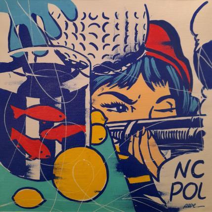 Peinture Les pois sont rouge par Revel | Tableau Pop-art Acrylique, Posca Portraits, Sport