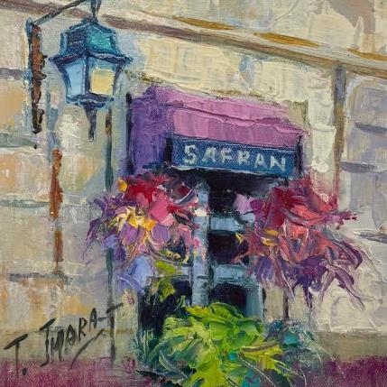 Peinture Le Safran, Saint Germain par Jmara Tatiana | Tableau Figuratif Huile Architecture, Paysages, Urbain