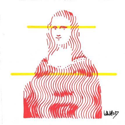 Peinture Mini Mona monroe rouge par Wawapod | Tableau Pop-art Acrylique, Posca Icones Pop