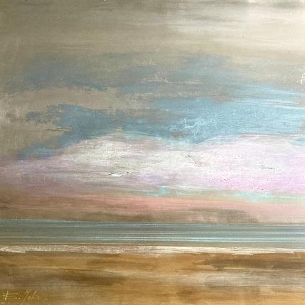 Peinture Vent plage du Lido  par Mahieu Bertrand | Tableau Figuratif Métal Paysages