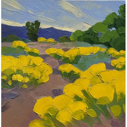 Peinture Dans les genêts  par Clavel Pier-Marion | Tableau Impressionnisme Bois, Huile Paysages