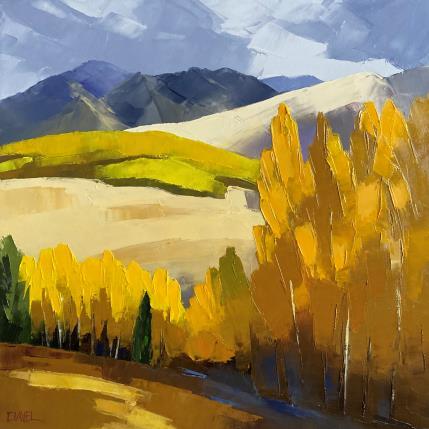 Peinture Les bouleaux  par Clavel Pier-Marion | Tableau Impressionnisme Huile Nature