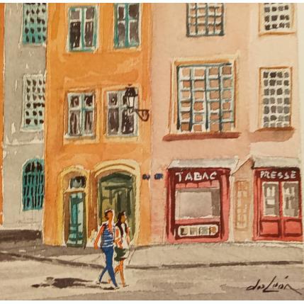 Peinture nous à Lyon  par De León Lévi Marcelo | Tableau Figuratif Aquarelle Urbain