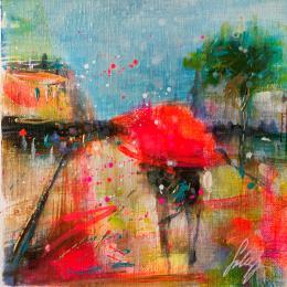 Peinture Afternoon  par Solveiga | Tableau Figuratif Acrylique Architecture, Paysages, Scènes de vie