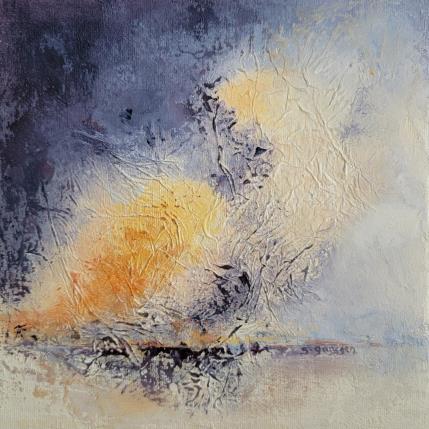 Peinture Soleil d'hiver par Gaussen Sylvie | Tableau Abstrait Huile Paysages