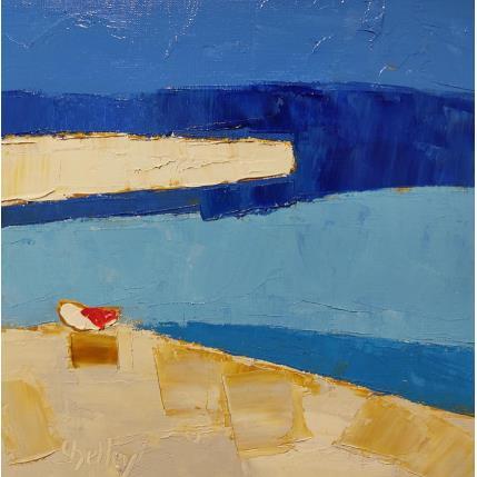 Peinture Indigo par Shelley | Tableau Abstrait Huile Minimaliste, Paysages