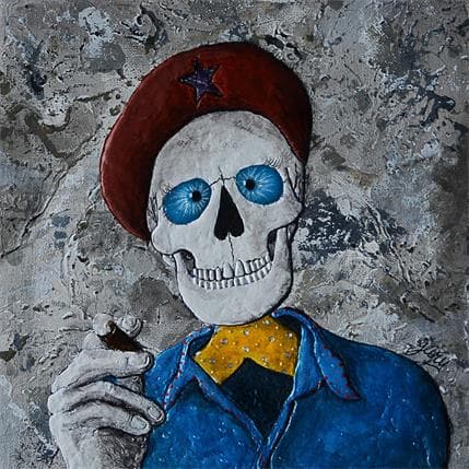 Peinture LIBERTAD CUBANA par Geiry | Tableau Matiérisme Portraits