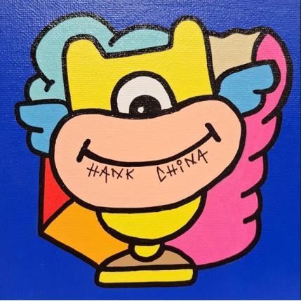 Peinture Helmet six par Hank China | Tableau Pop-art Acrylique, Posca Icones Pop