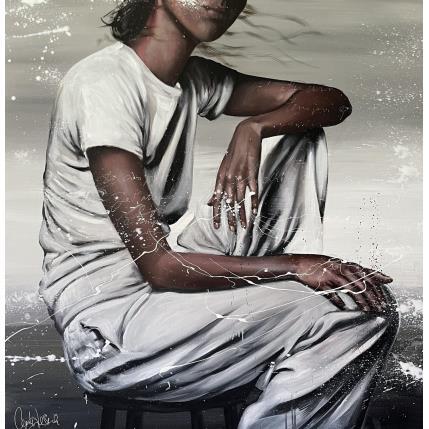 Peinture Je t'attendrai par Desserle Cecile | Tableau Figuratif Huile Portraits