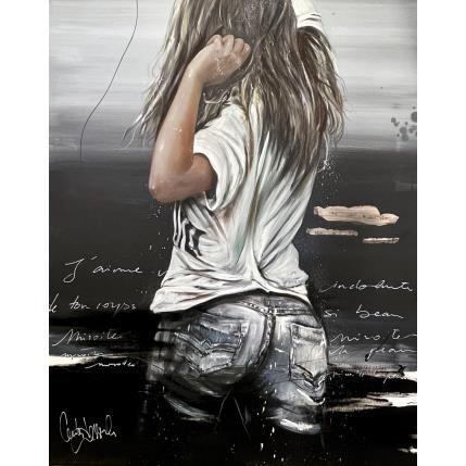 Painting L'étoffe vacillante  by Desserle Cecile | Painting Figurative Oil Portrait