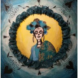 Peinture Pronta per un ballo par Nai | Tableau Surréalisme Acrylique, Collage