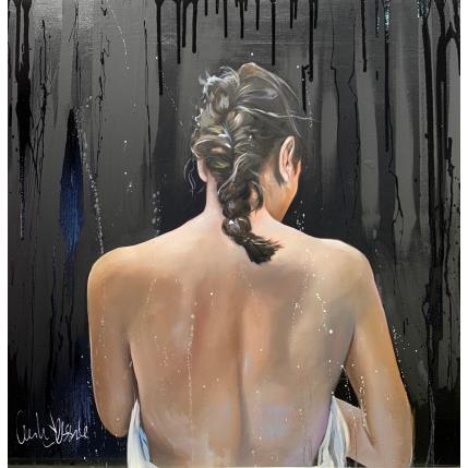 Peinture Fleur de nuit par Desserle Cecile | Tableau Figuratif Huile Portraits