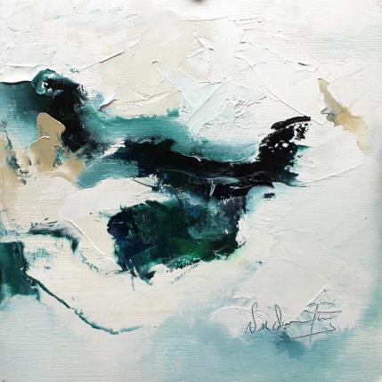 Peinture Les reflets par Dumontier Nathalie | Tableau Abstrait Huile Minimaliste